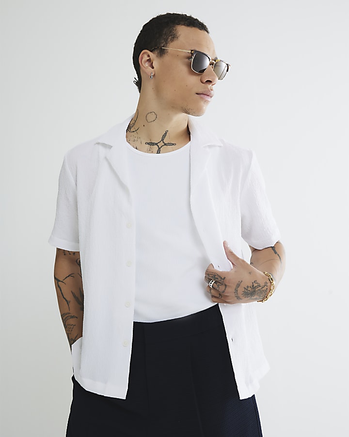 Black and white 2 pack Seersucker Shirt