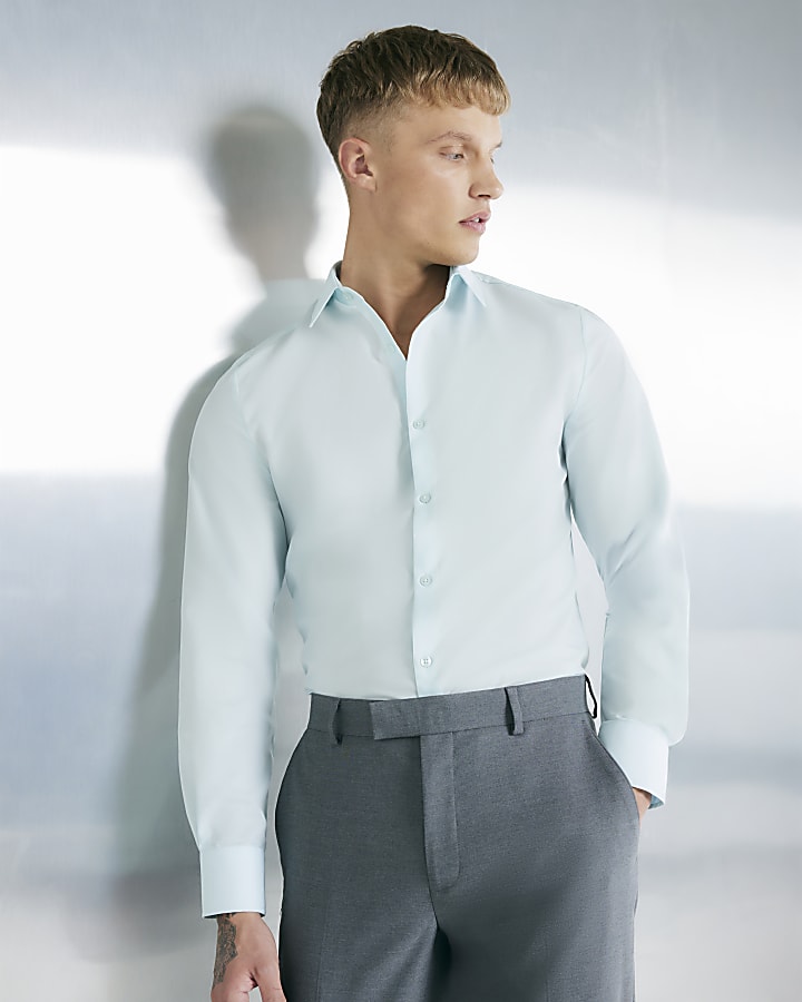 Green Slim Fit Formal Shirt