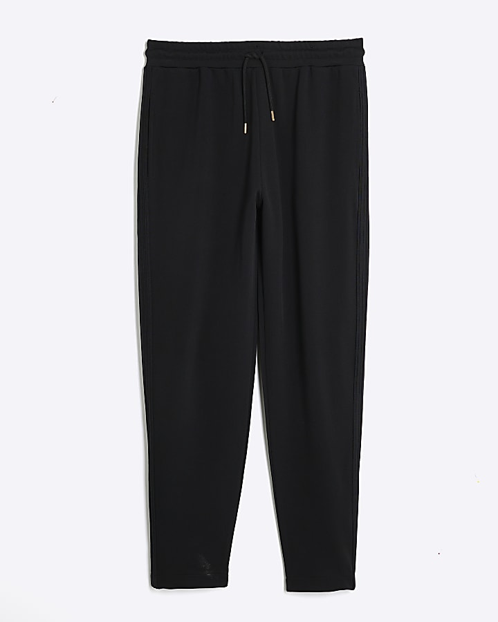 Black Twill Slim Fit Joggers