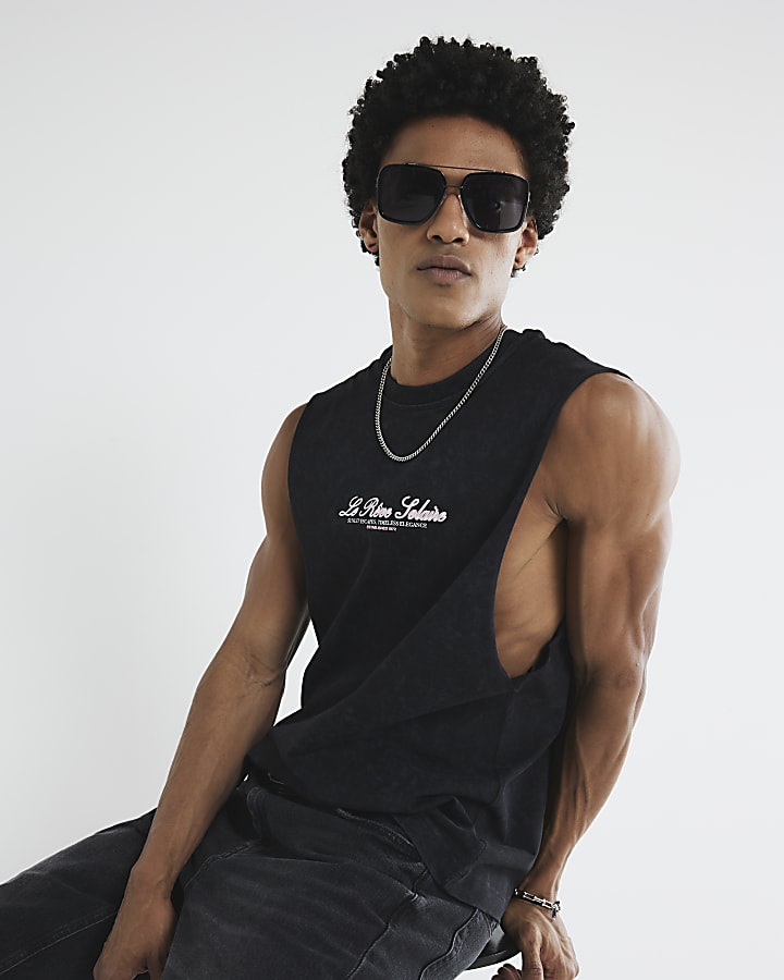 Black Sunlit Car Sleeveless Tank Top
