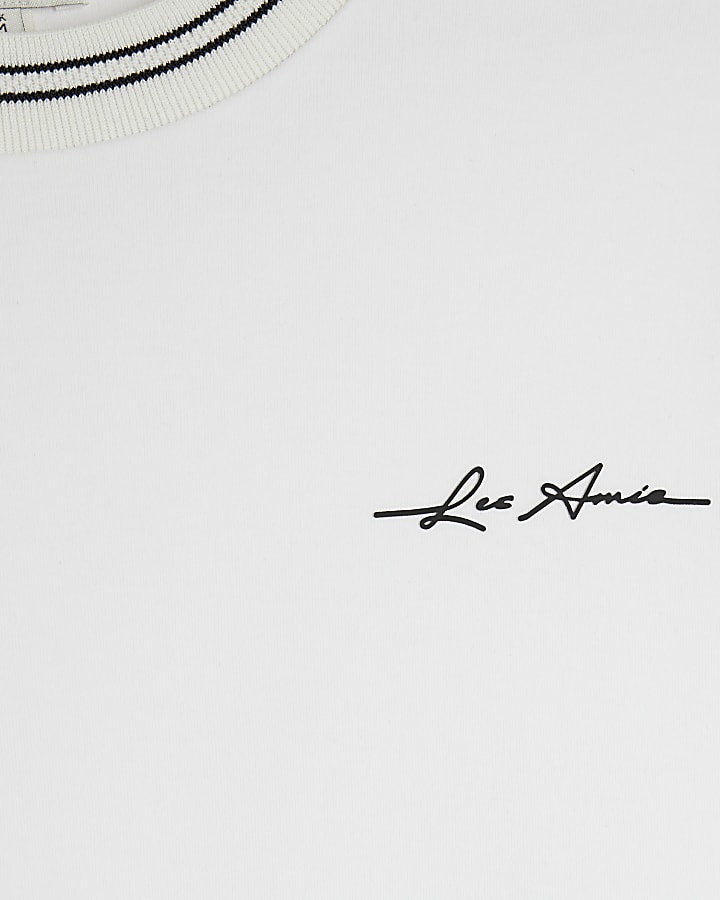 White Slim Fit Les Amis Long Sleeve Top