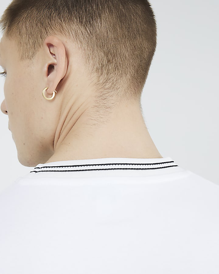 White Slim Fit Les Amis Long Sleeve Top
