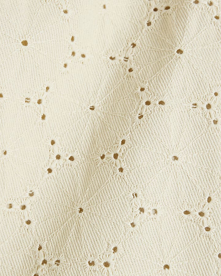 Cream Broderie Shorts