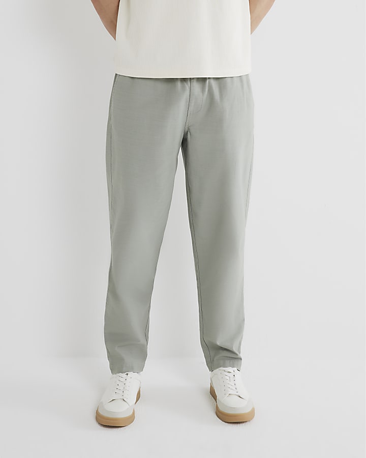 Grey Pull On Trousers