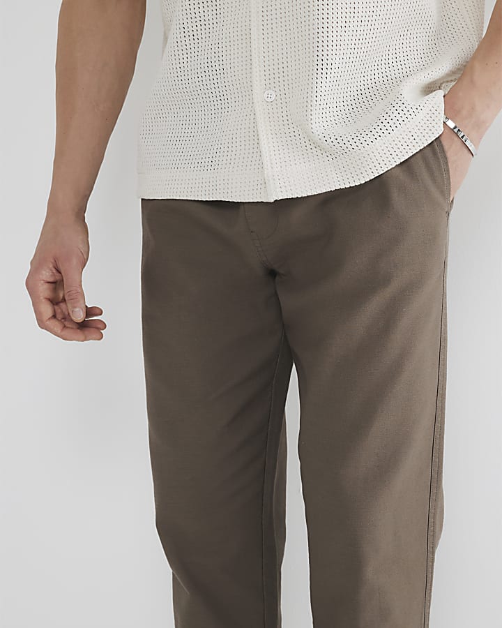 Brown Pull On Trousers