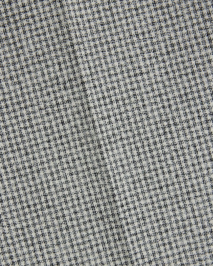 Grey Puppytooth Skinny Suit Trousers