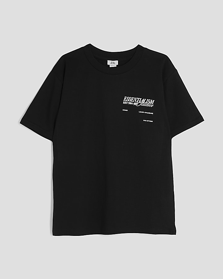 Boys Black Essentialism T-Shirt