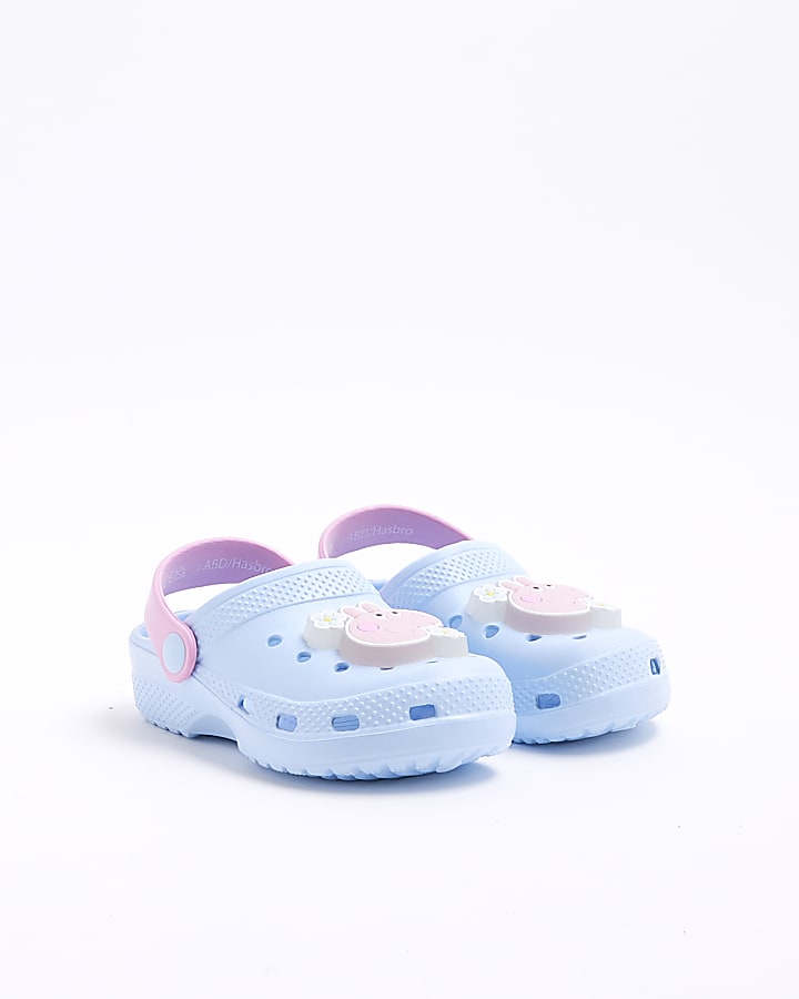 Mini Blue Peppa Pig Light Up Clogs