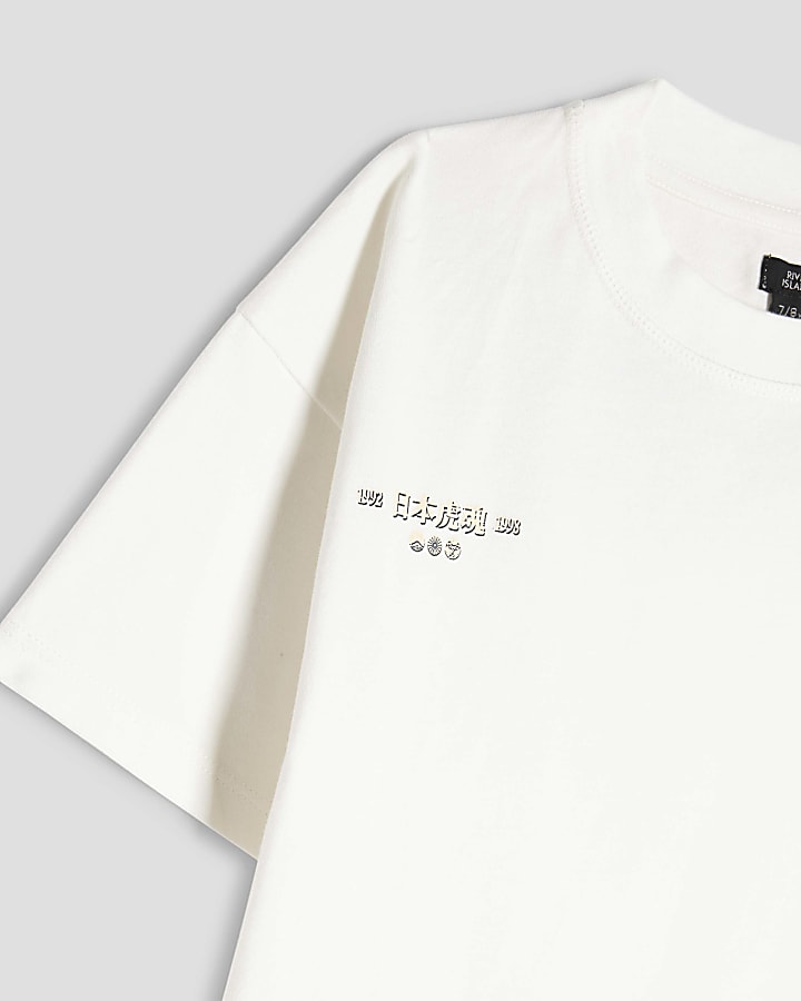 Boys White Yokosuku Japanese T-Shirt