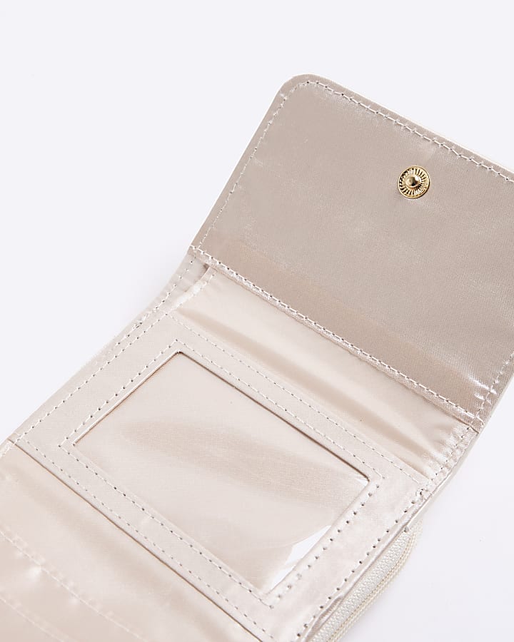 Girls Cream Heartlock Purse