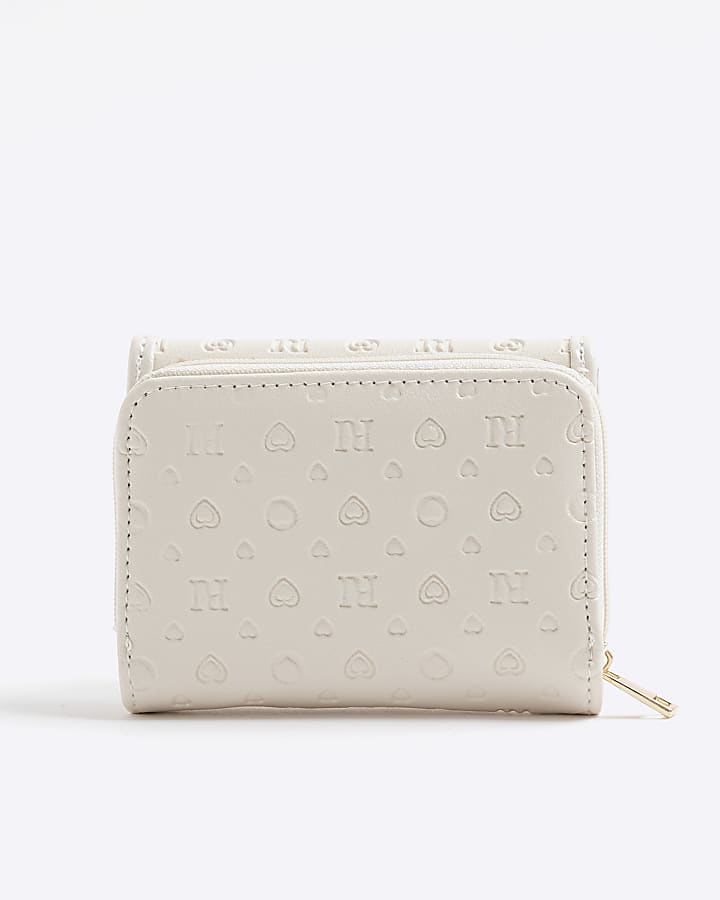 Girls Cream Heartlock Purse