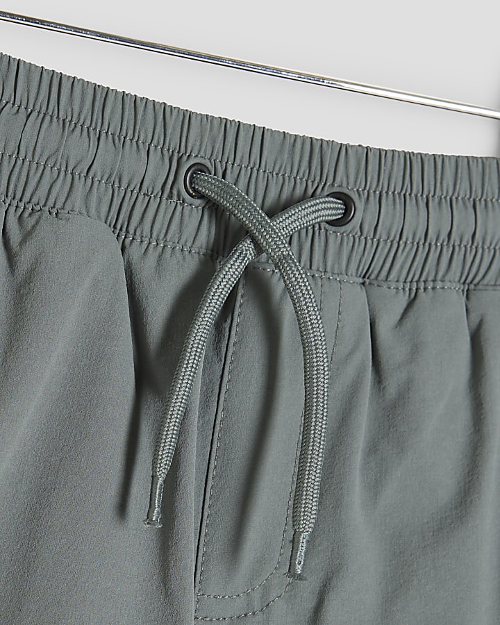 Mini Boys Green Cargo Shorts