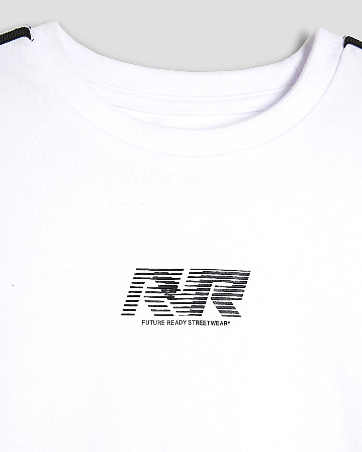 Boys Ecru RR Taped T-shirt Set