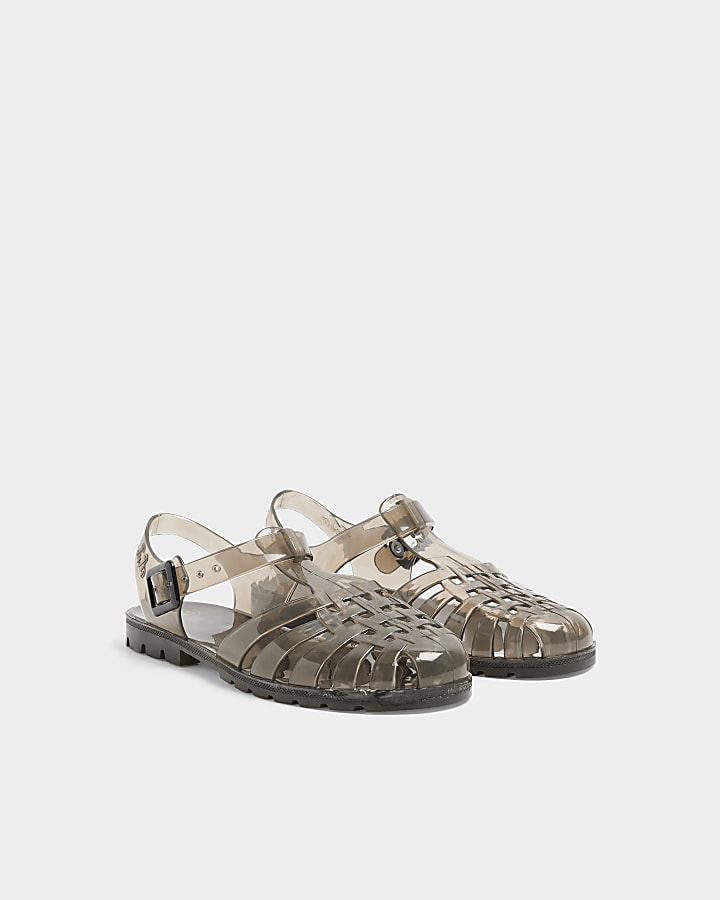 Grey Juju Caged Jelly Sandals