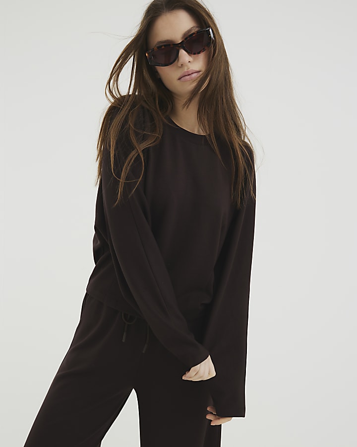 Brown Premium Long Sleeve Top