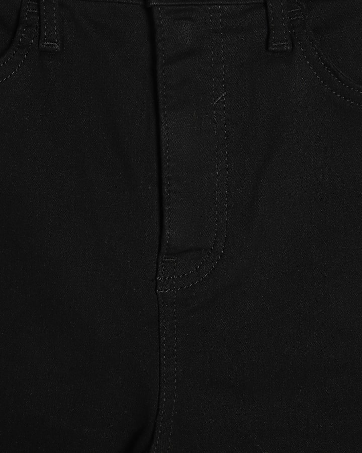 Black High Rise Flared Jeans