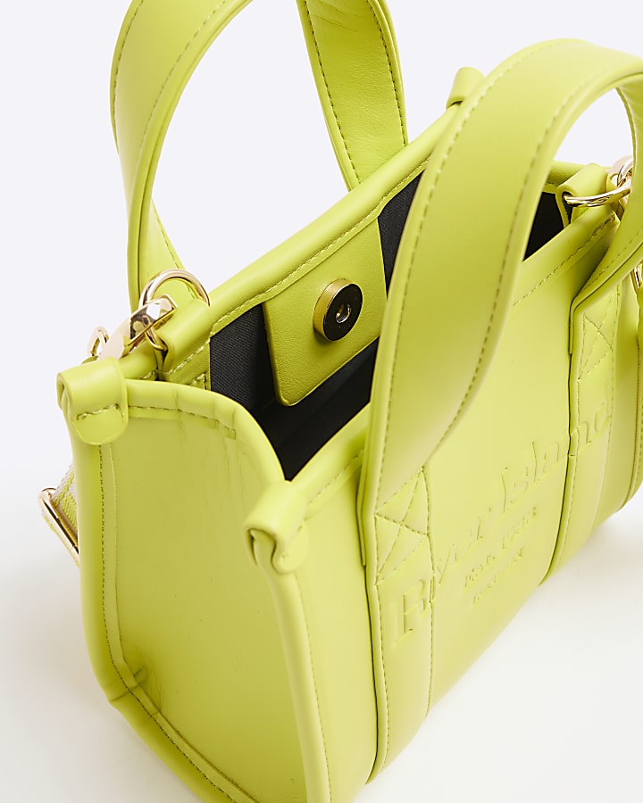 Lime Mini Embossed Tote Bag