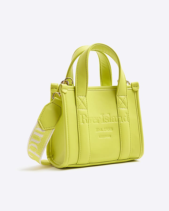 Lime Mini Embossed Tote Bag