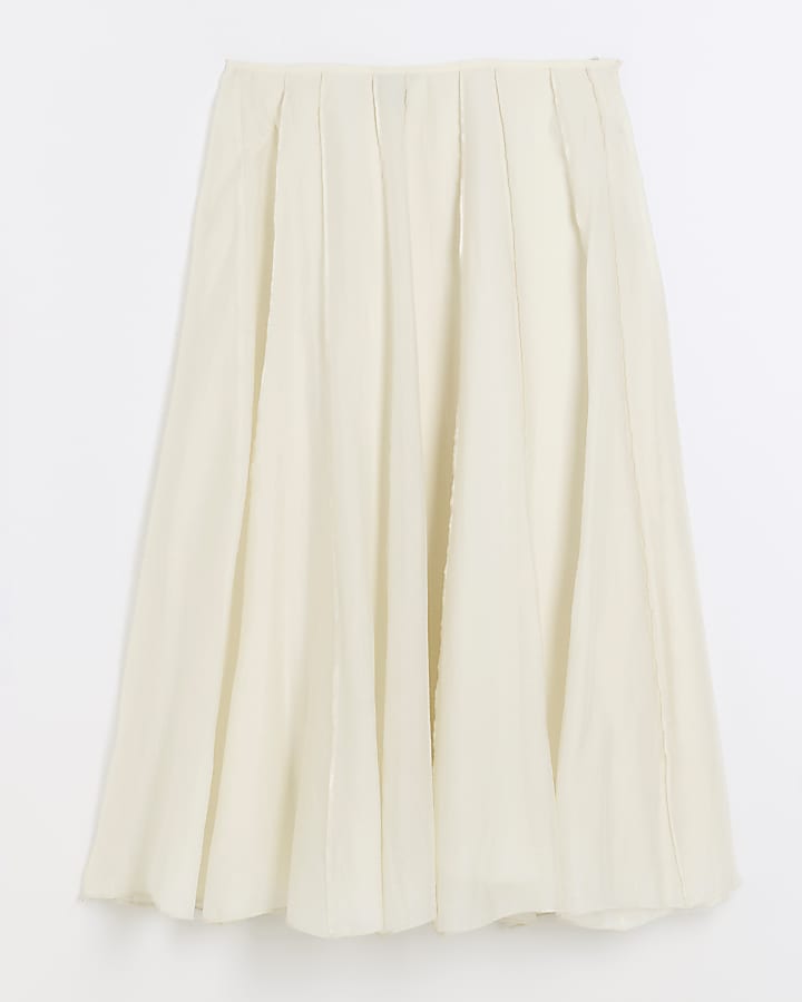 Cream Midi Skirt