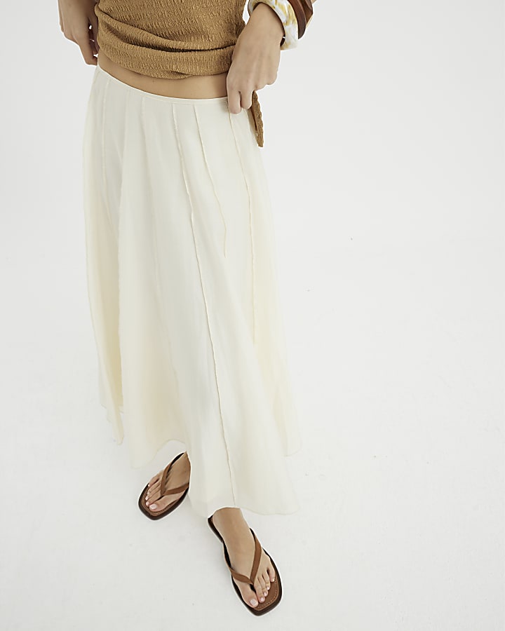 Cream Midi Skirt