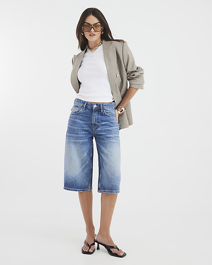 White Short Sleeve Ribbed T-shirt