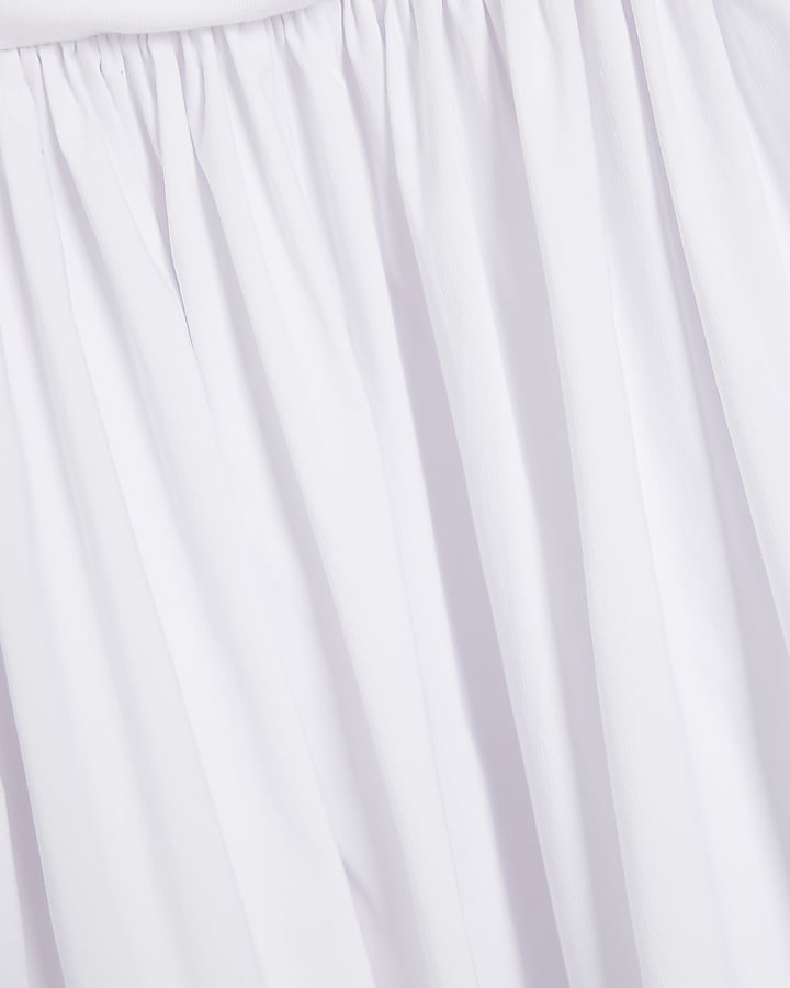 White Sleeveless Hybrid Maxi Dress
