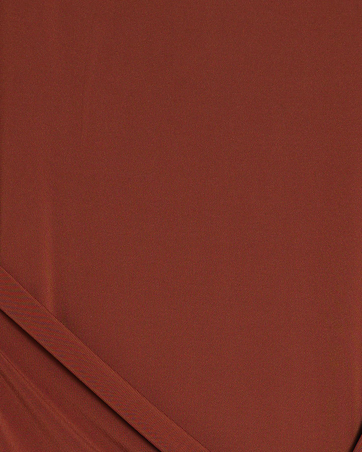 Rust Bardot Trim Maxi Dress