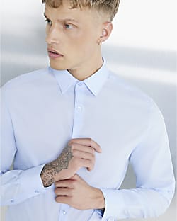 Blue Slim Fit Formal Shirt