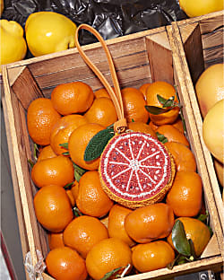 Orange Premium Beaded Grapefruit Bag