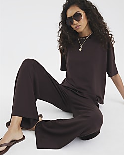 Brown Premium Short Sleeve Boxy T-shirt