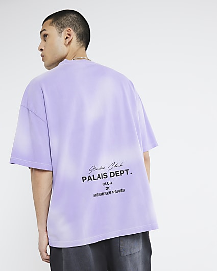 Purple Regular Fit Palais Dept Washed T-Shirt