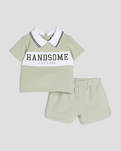 Baby Boys Khaki Handsome Shorts Set
