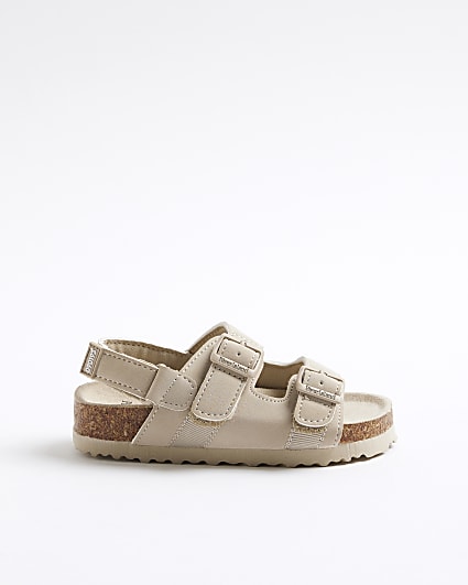 Mini Boys Stone Buckle Corkbed Sandals