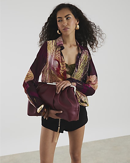 Red Oversized Clutch Bag