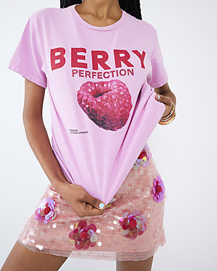 Pink Short Sleeve Berry T-shirt