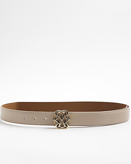 Beige RI Swirl Buckle Belt